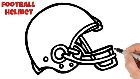 How to Draw a Football Helmet | Easy Drawings for Beginners - YouTube