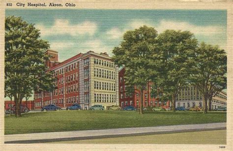 City Hospital - Akron Postcards