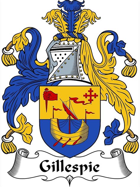 "Gillespie Coat of Arms / Gillespie Family Crest" Metal Print for Sale by ScotlandForever ...