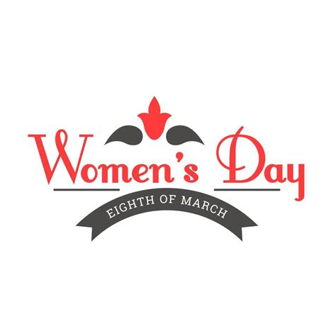 A logo for women's day with a red and black design. 20642150 Vector Art at Vecteezy