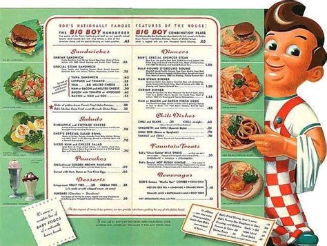 Pin by Ann French on Flashback 60s 70s | Vintage menu, Big boy menu, Big boy restaurants