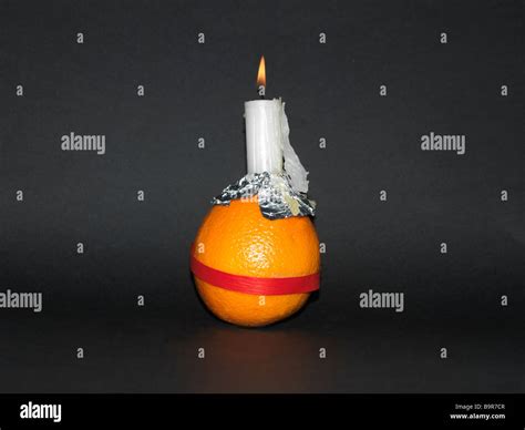 Candle orange fruit hi-res stock photography and images - Alamy