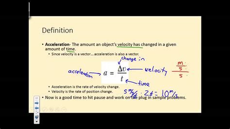 Definition of Acceleration: AP Physics 1 - YouTube