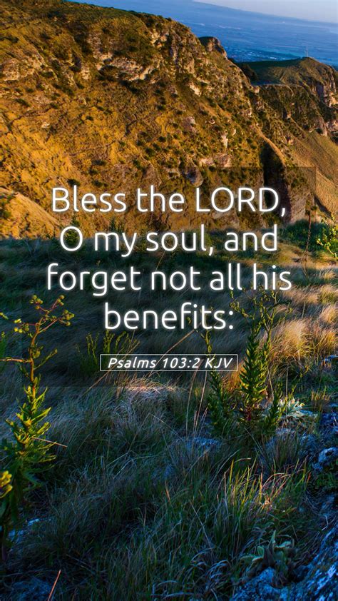 Psalms 103:2 KJV Mobile Phone Wallpaper - Bless the LORD, O my soul, and forget not all his