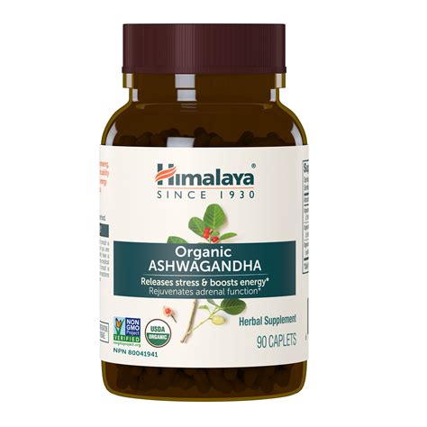 Buy Himalaya Organic Ashwagandha, Natural Stress & Anxiety Relief, Energy Supplement, 670 mg, 90 ...