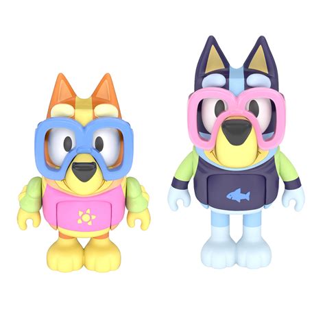 Bluey - Pool Time: Bluey & Bingo 2.5" Figures - 2 Pack - Walmart.com - Walmart.com