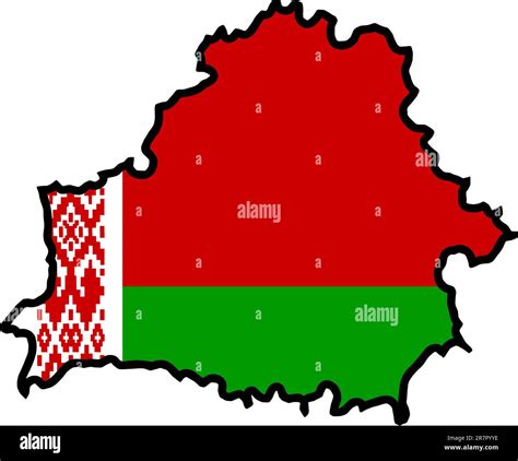 Illustration of flag in map of Belarus Stock Vector Image & Art - Alamy