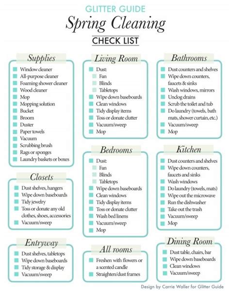 10 Spring Cleaning Checklists (Printable) - Parade