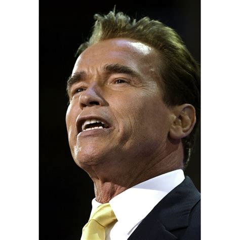 Arnold Schwarzenegger giving a speech at the Republican National ...