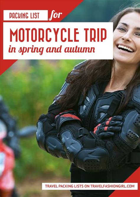 Motorcycle Trip Packing List for Spring and Autumn