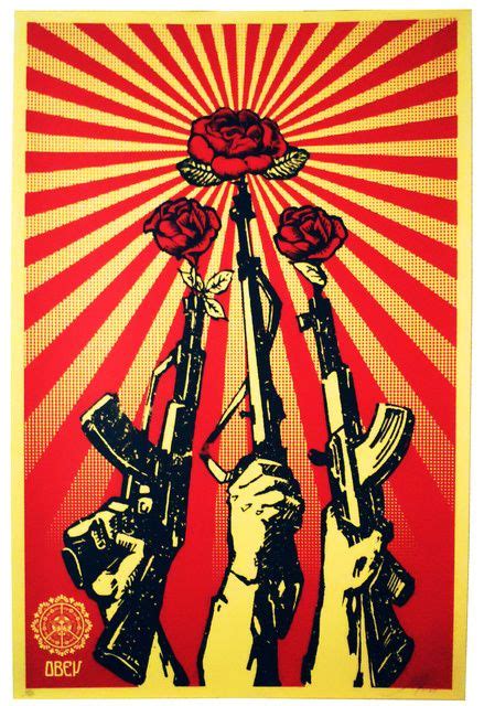 Shepard Fairey | Guns and Roses (2007) | Available for Sale | Artsy in 2021 | Obey art, Protest ...