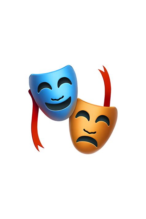 The emoji 🎭 depicts a theatrical mask commonly used in performing arts ...