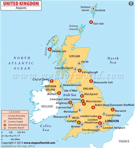 UK Airports #Map Shows The List Of Major #Airport in #UK | Airport map, Map of britain, Map