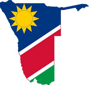 Flag map of Namibia Logo Download png