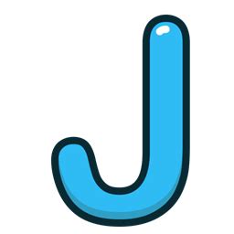 Alphabet, letters, Blue, J, Letter icon