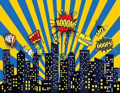 7X5FT Vinyl Backdrop Superhero City Night Scene Cityscape Photography Background | eBay