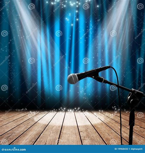 Stage And Microphone Stock Photography - Image: 19968432