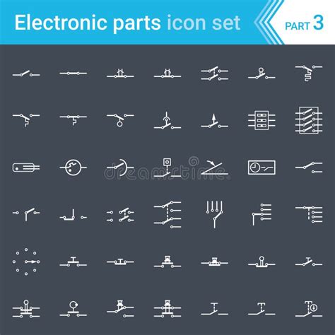 Electric Devices Symbols Collection Stock Illustrations – 118 Electric Devices Symbols ...