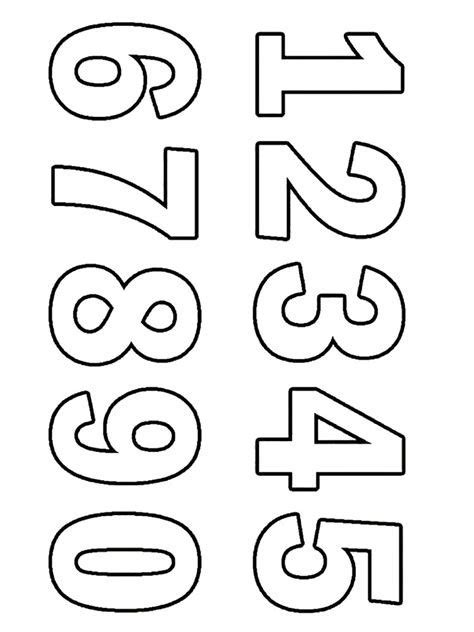 Free Number Stencils. Printable To Download Number Stencils. | Molde de números, Quadros de ...