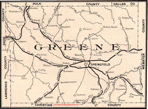 Greene County, Missouri 1904 Map