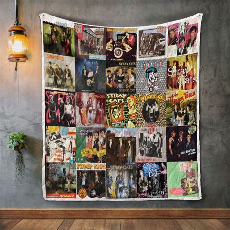 Stray Cats Album Covers Quilt Blanket - Teeruto