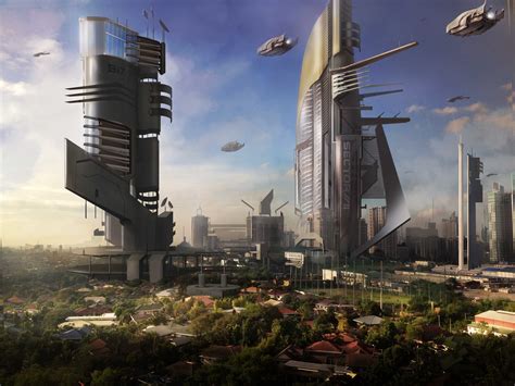 by Christian Quinot | Futuristic city, Sci fi concept art, Sci fi ...