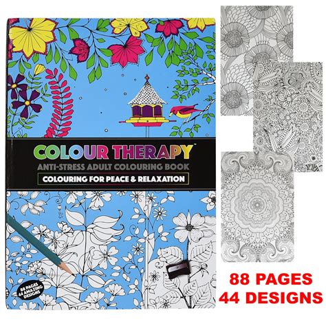 New Colour Therapy Adult Colouring Books Anti Stress Calm Relaxing Zen Art | eBay