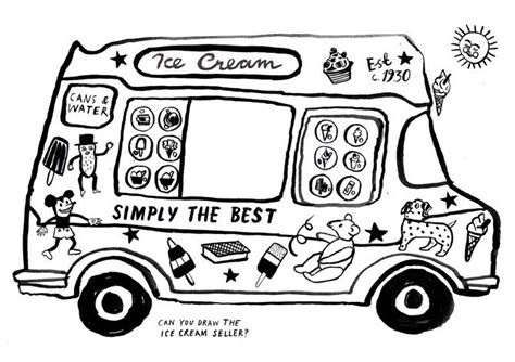 Ice Cream Van Colouring Book - Louise Lockhart | Illustration | Design | The Printed Peanut ...