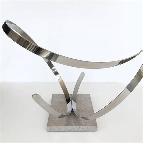 Monumental Steel Ribbon Sculpture by Philip Culbertson at 1stdibs