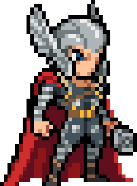 Pixel Art of Thor