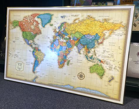 World Rand McNally Classic 32"x50" Vinyl - Rand McNally brings us this up-to-date map of the ...