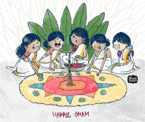 Pin by Alicia Souza on Celebrations | Children illustration, Happy onam, Kids rugs