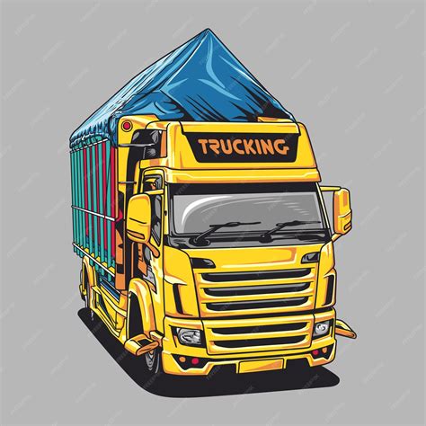 Premium Vector | Cargo transport truck vector illustration