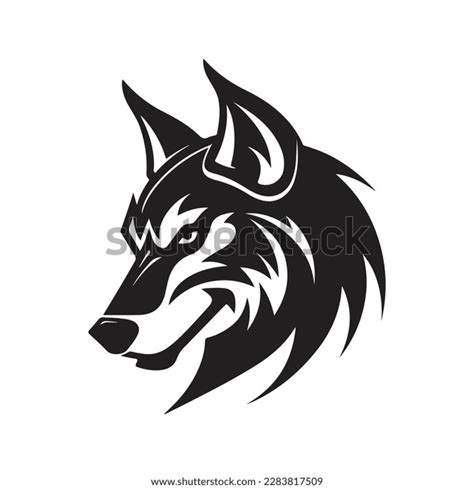 Wolf Logo Concept Black White Color Stock Vector (Royalty Free ...