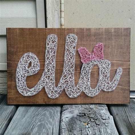 BlossomingBurlap shared a new photo on Etsy | String art names, String ...