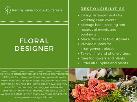 Floral Designer - AG AND FOOD CAREERS IN PA