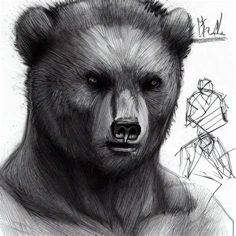 bear human hybrid, concept art, 4 k, trending on | Stable Diffusion