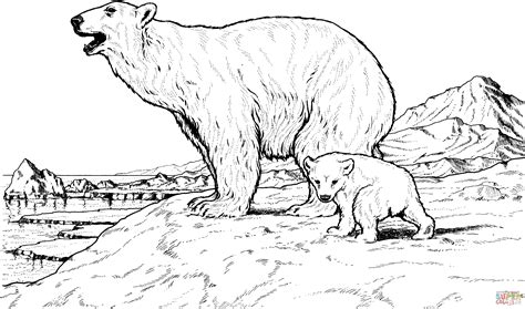 Free Polar Bear Coloring Pages For Kids