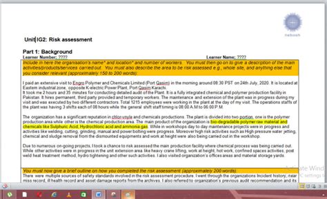 Prepare nebosh igc 2 risk assessment report by Sarbu4514 | Fiverr