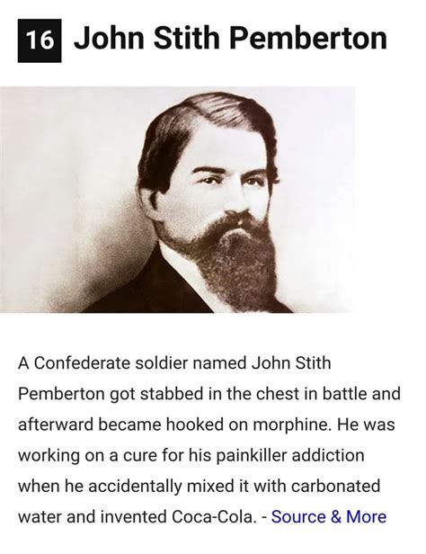 John Stith Pemberton A Confederate soldier named John Stith Pemberton ...