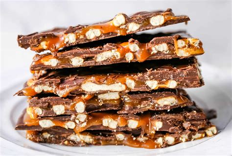 Chocolate Caramel Pretzel Bark – Modern Honey