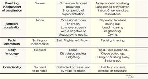 Pain Assessment IN Advanced Dementia (PAINAD) Scale 0 1 2 Score ...