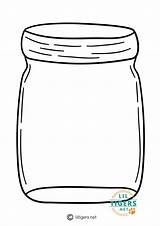 Jelly Jar Coloring Page sketch template