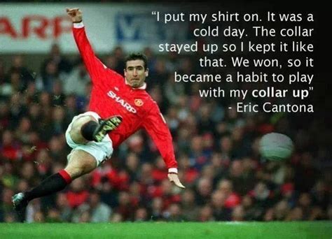 Eric Cantona - Collar Up, why? | Eric cantona, Manchester united team ...