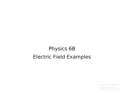 (PPT) Physics 6B Electric Field Examples - DOKUMEN.TIPS