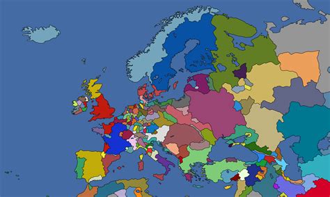 Map Of Europe 1444 - World Map Gray