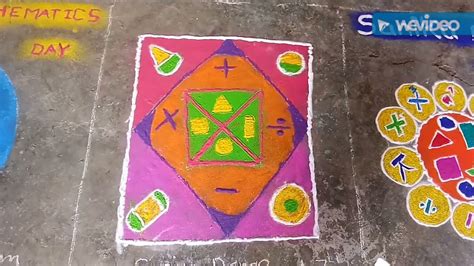 National Math's Day Rangoli Competition - YouTube