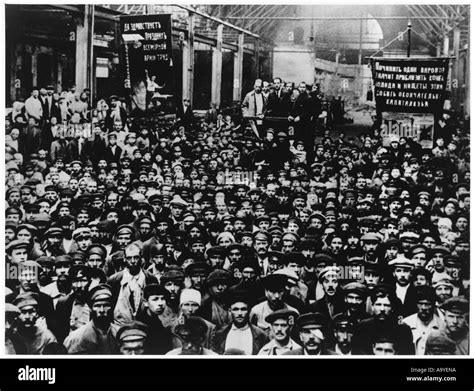 Russian Factory Workers Stock Photo - Alamy