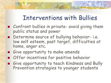 Bullying prevention