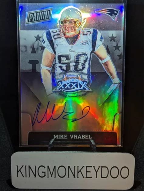 2022 PANINI #SBXXXIX-MV Mike Vrabel Super Bowl 39 autographes Patriots ...